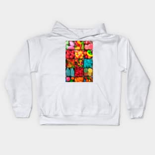 Colorful Candy In Compartments Kids Hoodie